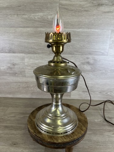 Vintage metal oil lamp - vintage,